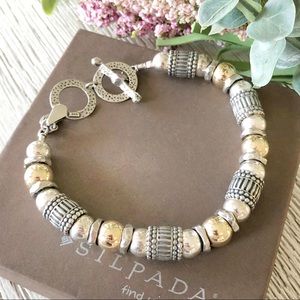 SILPADA Silver & Gold Two-Tone Bracelet B1223